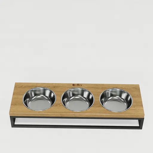 Hollky Base Bar — три миски на підставці (3 × 0,45 л) - фото 2