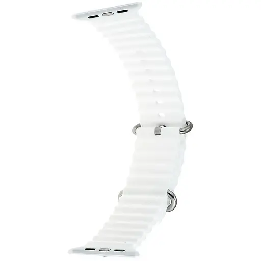 Ремешок Apple Watch Silicone Ocean Band Ultra 42/44/45/46/49 мм Белый L - фото 1