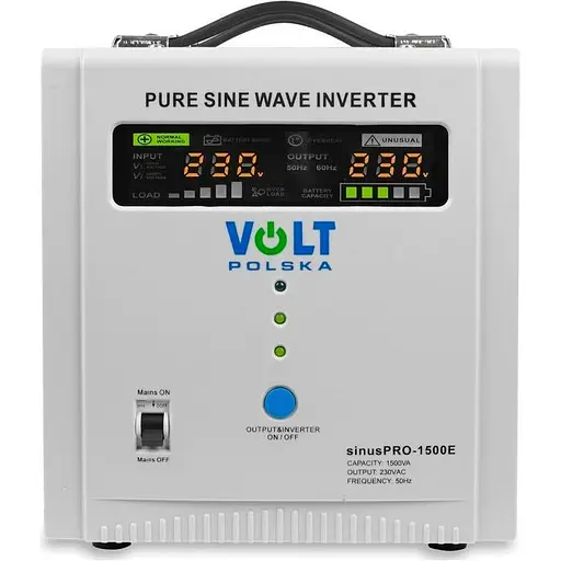 Джерело безперебійного живлення (ДБЖ) Volt Polska Sinus Pro 1500E 12V 230V (3SP091512E) [107893] - фото 2
