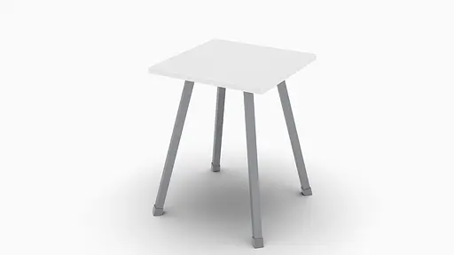 Табурет Ferrum-decor 430x320x320 Серый металл ДСП Белый 16 мм (FRD-104645)