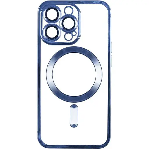 Чехол Metallic Full Camera Magsafe Apple iPhone 15 Blue - фото 1