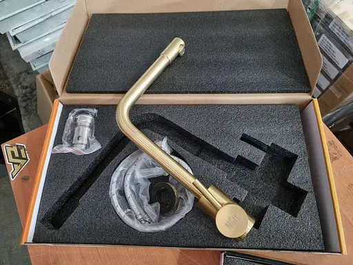 Cмеситель для кухни из нержавеющей стали золотой Nett WG-33 Золотой - фото 3