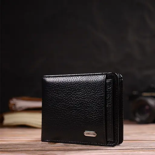 Мужской кожаный кошелек Canpellini 11.5х9х1 см acs0025632 - фото 6