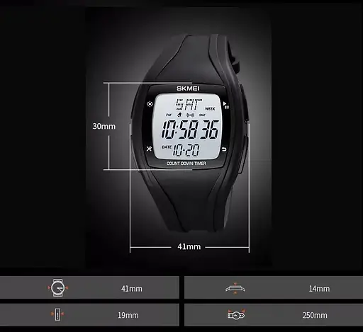 Спортивний наручний годинник Skmei 1610 Чорний - фото 7