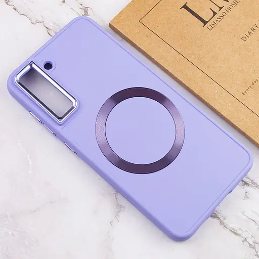 TPU чохол Epik Bonbon Metal Style with MagSafe для Samsung Galaxy S22+ Бузковий / Dasheen - фото 4