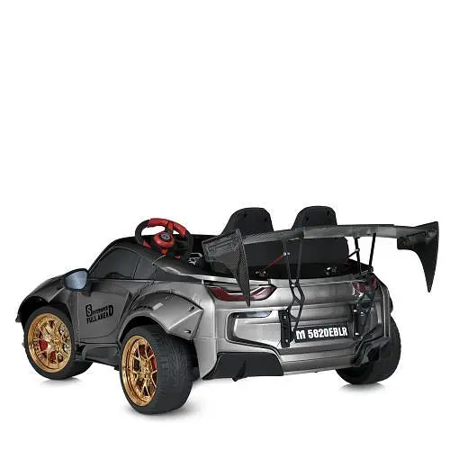 Електромобіль дитячий Bambi M 5820EBLRS-11 24V MP3 USB TF Bluetooth EVA шкіра музика світло сірий - фото 3