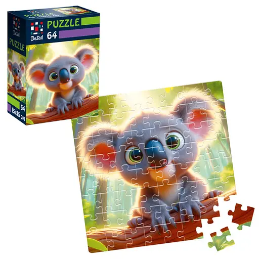 Пазли De.tail Коала на гілці, 64 деталі, DT1234-18