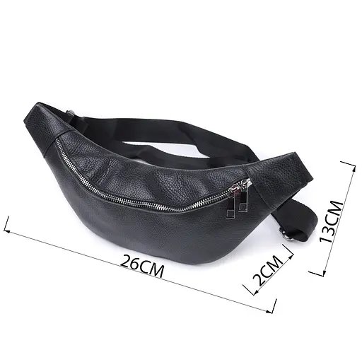 Cумка-бананка Shvigel унісекс з натуральної шкіри 26х13х2 см sum0026997 - фото 3