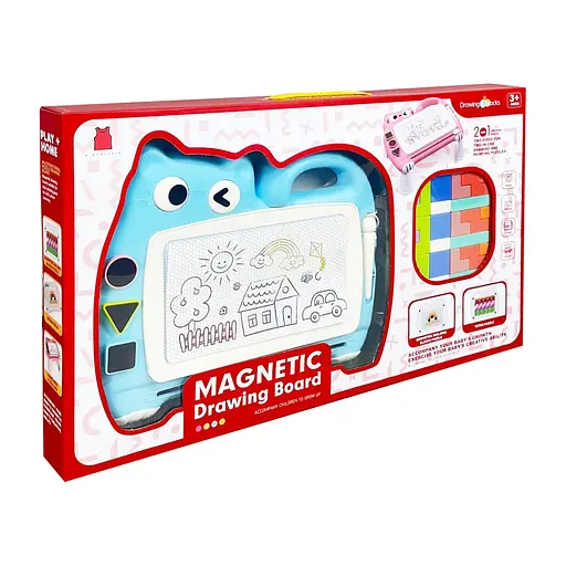 Магнитная доска для рисования "Котик" 2 в 1 Bambi QY228 (Turquoise) тетрис, пазлы - фото 1