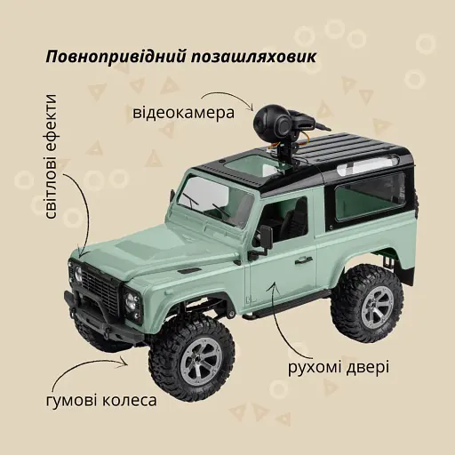 Машинка Otamanko 4x4 повнопривідний позашляховик з камерою зелений - фото 5