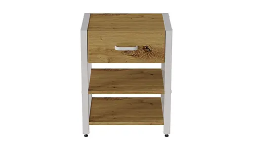 Тумба універсальна Ferrum-decor Вів'єн 1/2 50x41x40 білий ДСП Дуб Артізан 16мм (FRD-104129) - фото 3