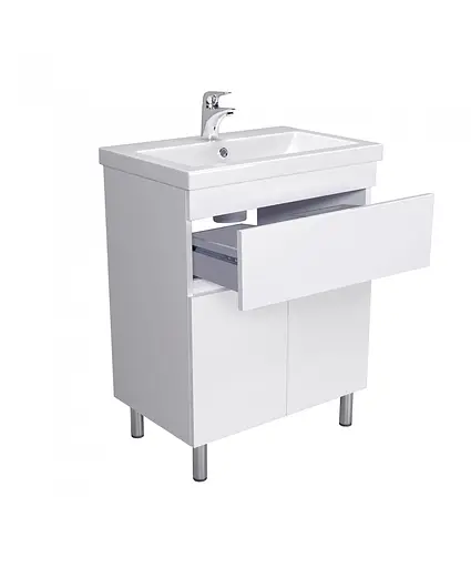 Тумба Мойдодир City White 70 з умивальником Cosmopolitan 70 Білий підлогова Білий - фото 8