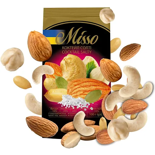 Ассорти соленых орехов Misso Coctail Salty 100 г