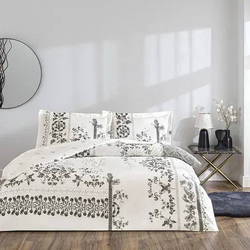 Постельное белье Clymena White Сатин Tac pbe0051654 - фото 1