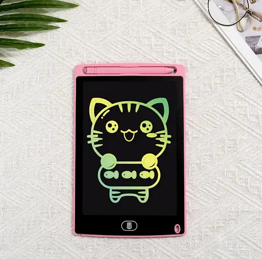8.5 дюймов цветной ЖК-планшет для письма, детский блокнот для рисования, планшет для рисования. Розовый - фото 5