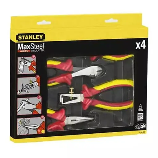 Набор шарнирно-губцевых инструментов для электричества Stanley 4 предмета (4-84-489) - фото 2