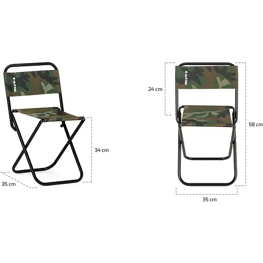 Стул туристический Outtec Moro складной со спинкой камуфляж - фото 9
