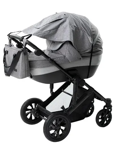 Солнцезащитный навес с окошком для коляски FreeON, grey