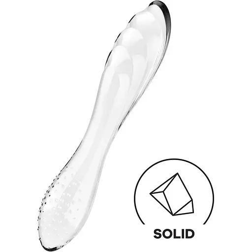 Двосторонній скляний дилдо Satisfyer Dazzling Crystal 1 Transparent - фото 3
