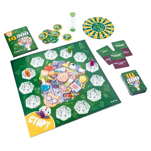 Дитяча настільна гра "IQ300" Vladi Toys VT8055-46 колесо фортуни, пісочний годинник - фото 3