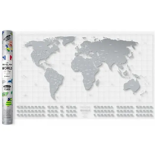 Скретч карта мира 1DEA.me Travel Map AIR Flags (англ.) (13085)