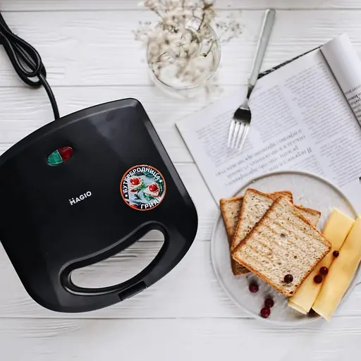 Мультимейкер Magio MG-362N 780 Вт с антипригарным покрытием - фото 5