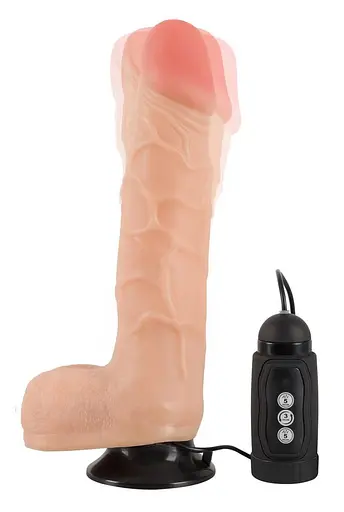 Вибратор Nature Skin Dancing Dick 26 см телесный - фото 3