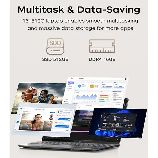 Ноутбук 5 7430U, Windows 11 Pro, 16GB DDR4 512GB, 1920 * 1080 - фото 4