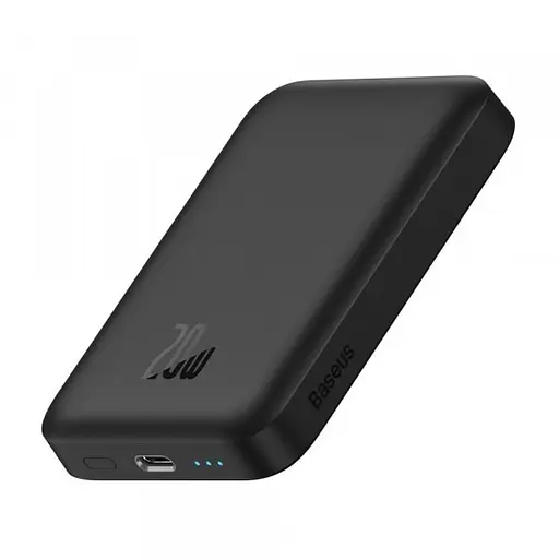 Магнітний портативний павербанк із бездротовою зарядкою Baseus Magnetic 20 W 6000 mAh для iPhone чорний - фото 3