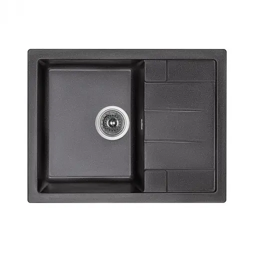 Кухонна мийка Lidz 650x500/200 BLM-14 (LIDZBLM14650500200), Чорний - фото 1