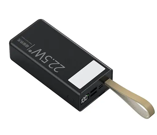 Портативний зарядний пристрій Power Bank WUW TUGII-353 LED ліхтар 22.5W Чорний - фото 4