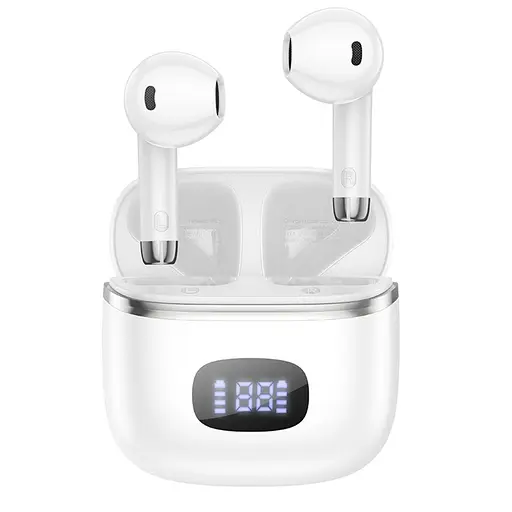 Навушники бездротові Hoco TWS EQ1 вкладиші білий - фото 3