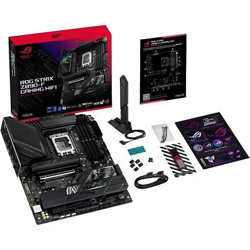 Материнская плата Asus Rog Strix Z890-F Gaming WIFI s1851 Z890 4xDDR5 M.2 DP HDMI Wi-Fi BT ATX - фото 2