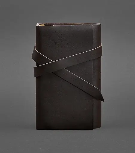 Шкіряний блокнот (Софт-бук) 1.0 темно-коричневий Краст - фото 1