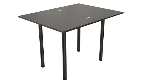 Обідній стіл-формер розкладний Берта Ferrum-decor 750x1400x900 Чорний метал ДСП Венге Магія 16 мм (FRD-105593)