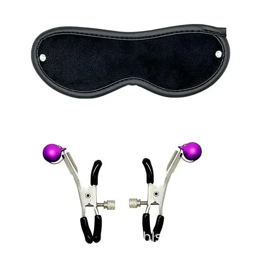 Комплект для бандажу з 8 предметів BDSM Чорний K000873 - фото 2