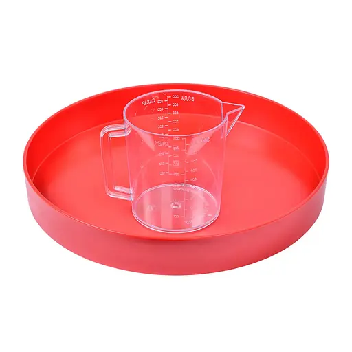 Кружка стакан мерная пластмассовая с ручкой для пищевых продуктов 1000 мл, Мед Прозрачный 85531 - фото 3