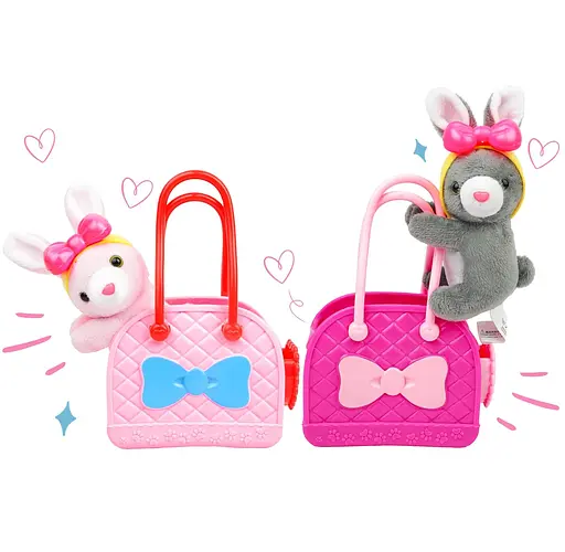 М’яка іграшка Зайчик, 12 см, плюшевий, сумочка, аксесуари, DR5040 (В асортименті) - фото 2