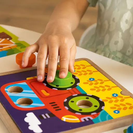 Дерев'яна мозаїка Roter Kafer Wooden mosaic with base. Farm (RW4220) - фото 10