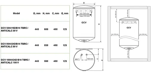 Водонагрівач Tesy GCV 804424D B14 TBRC / ANTICALC 80 V (7056338) - фото 5