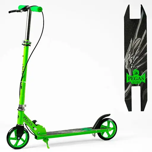 Двухколесный самокат Skyper Pegas до 60кг колеса PU 145мм (Зеленый)