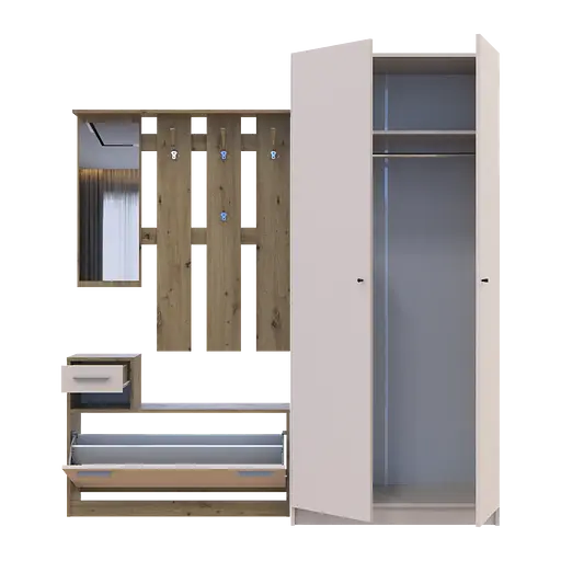 Передпокій Doros Alice та шафа Promo Дуб Евок/Кашемір 2 ДСП (42005160) - фото 4