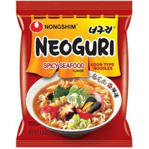 Лапша быстрого приготовления Nongshim острая с морепродуктами Spicy Neoguri Ramyun 120 г - фото 1