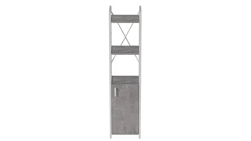 Этажерка 3/34 Ferrum-decor Серии Конект с тумбой 144x34x28 Черный ДСП Бетон (FRD-104427) - фото 4