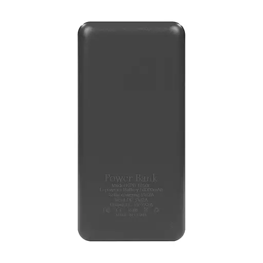 Повербанк 50000mAh Power Bank Kraft KPB-1650L Black 2 світлодіоди (43-00055) - фото 4
