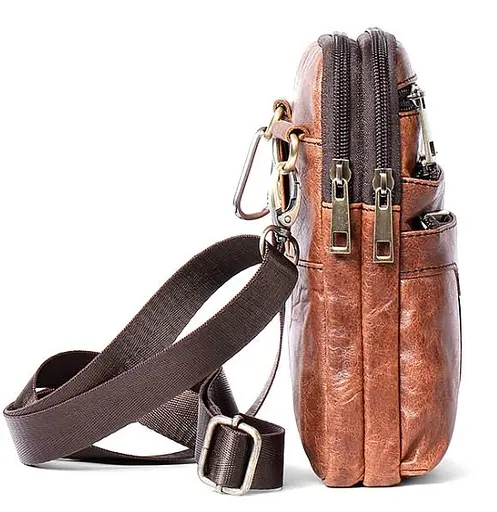 Чоловіча шкіряна сумка Vintage 13х21х4,5 см sum0012381 - фото 7