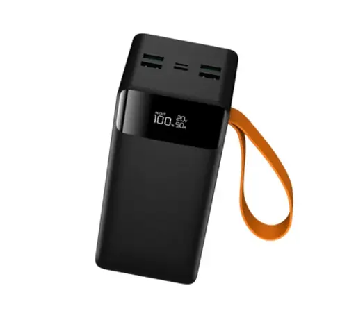 Портативний зарядний пристрій для телефона 50000 mAh Power bank KPG-508 павербанк з дисплеєм і ліхтарем Чорний - фото 3