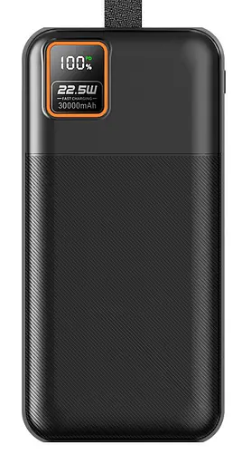 Акумулятор портативний зовнішній Profit WQ23 30000 mah 22.5 W чорний - фото 2