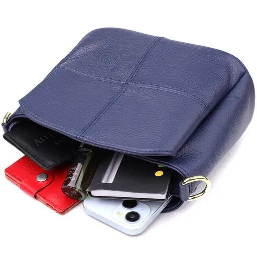 Женская сумка Vintage из натуральной кожи с тремя отделениями 22.5х16.5х11.5 см sum0027571 - фото 9