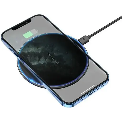 Беспроводная зарядка подставка Borofone BQ3 Pro на 15W Type-C 2A черная - фото 2